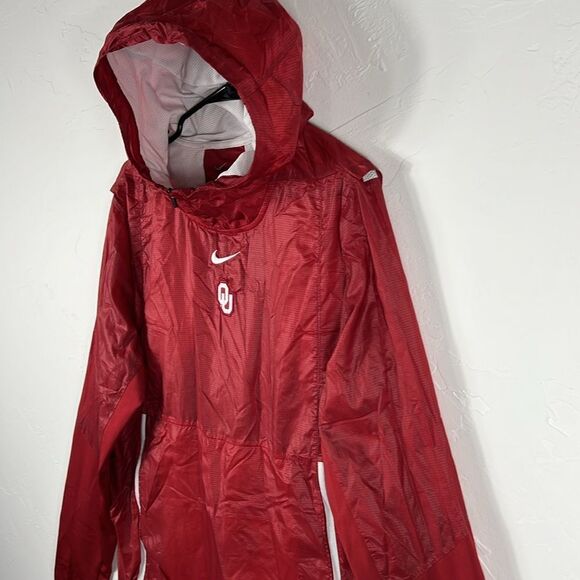 🔥🏈 OKLAHOMA SOONERS Nike Center Swoosh Lightweight Pullover Windbreaker Jacket - Picture 5 of 12